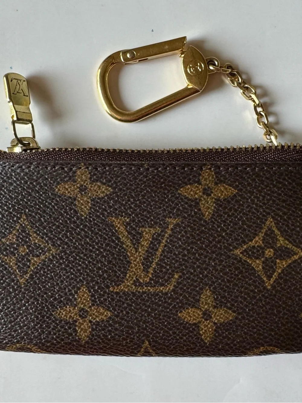 Louis Vuitton Monogram Canvas Key & Card Holder in Brown with Gold Hardware
